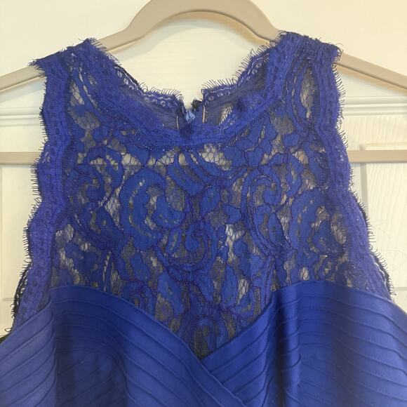 Tadashi Shoji Dress Sz 12 Blue Floor Length Mother of Bride/Groom Bridesmaid EUC - Picture 10 of 16
